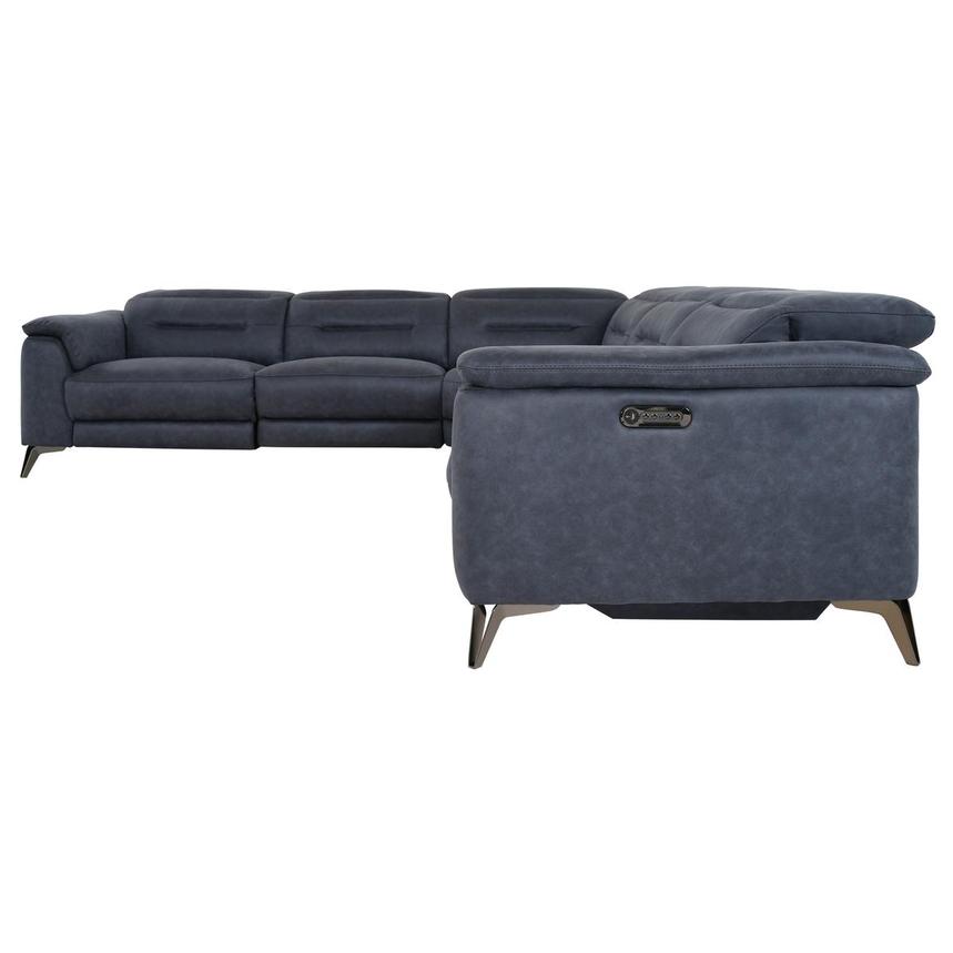 Claribel II Blue Power Reclining Sectional with 5PCS/3PWR  alternate image, 3 of 9 images.
