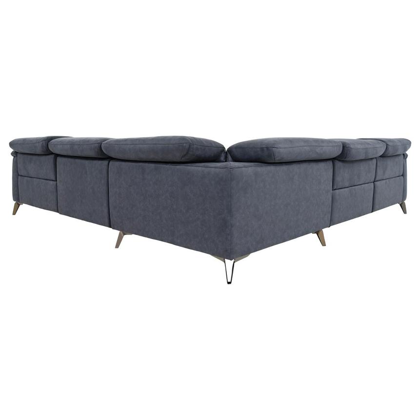 Claribel II Blue Power Reclining Sectional with 5PCS/3PWR  alternate image, 4 of 9 images.