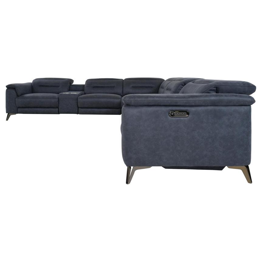 Claribel II Blue Power Reclining Sectional with 7PCS/3PWR  alternate image, 3 of 9 images.