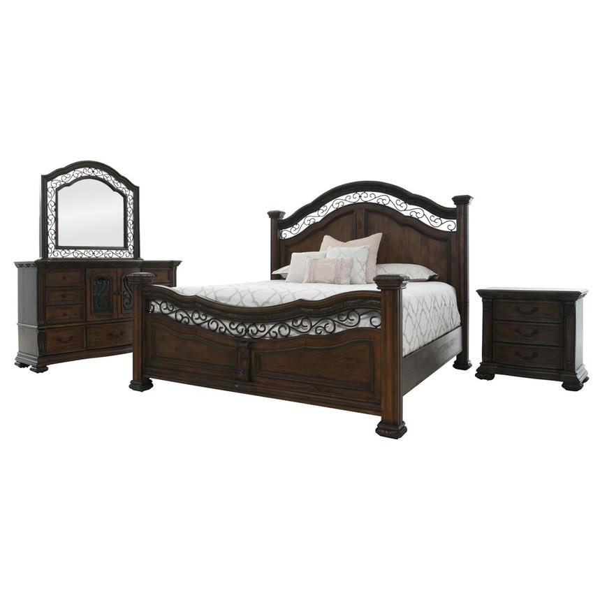 Aurora Dark Brown 4Piece Queen Bedroom Set El Dorado Furniture