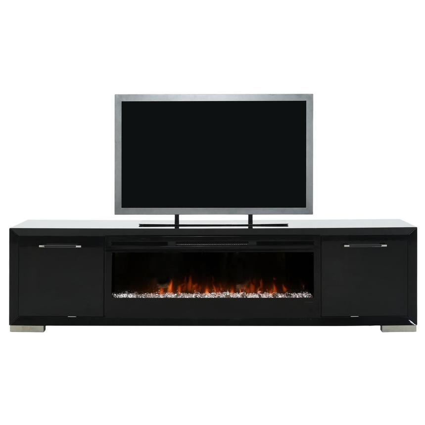 Rialto Black Electric Fireplace w Remote Control