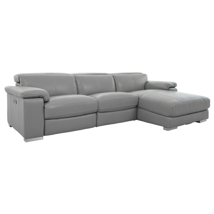 Charlie Light Gray Corner Sofa w/Right Chaise  alternate image, 3 of 14 images.