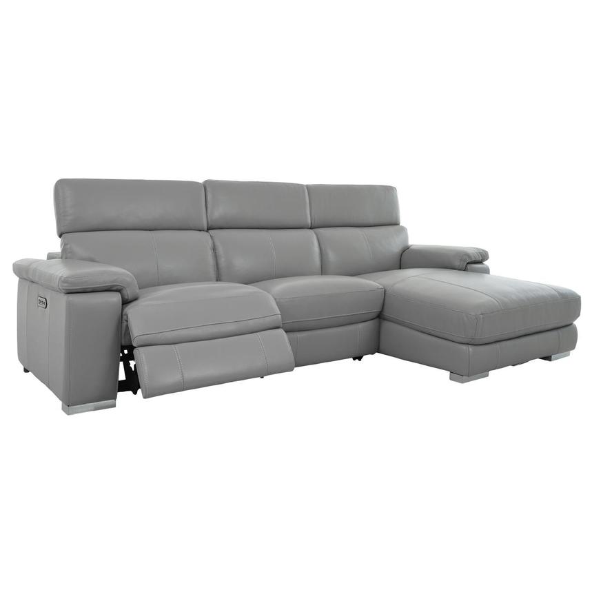 Charlie Light Gray Corner Sofa w/Right Chaise  alternate image, 4 of 12 images.