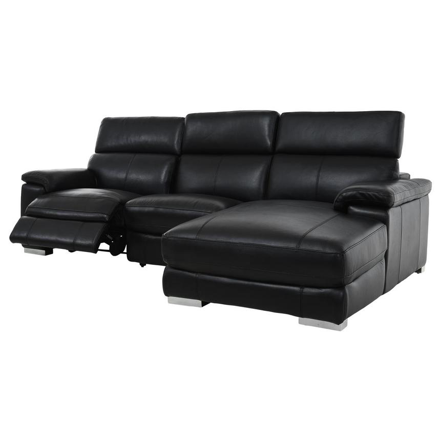 Charlie Black Corner Sofa w/Right Chaise alternate image, 4 of 13 images.