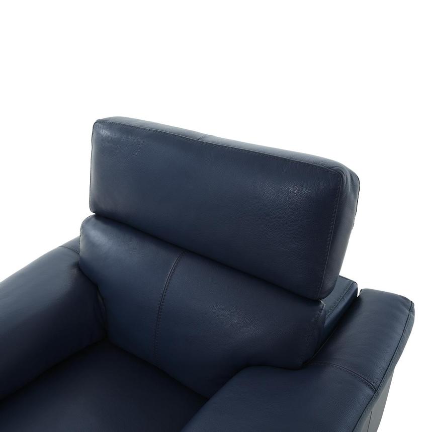 Charlie Blue Leather Power Recliner  alternate image, 8 of 12 images.