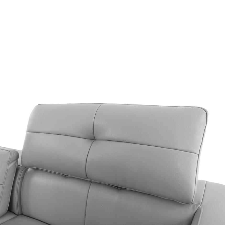 Nate Gray Leather Corner Sofa w/Right Chaise  alternate image, 9 of 15 images.