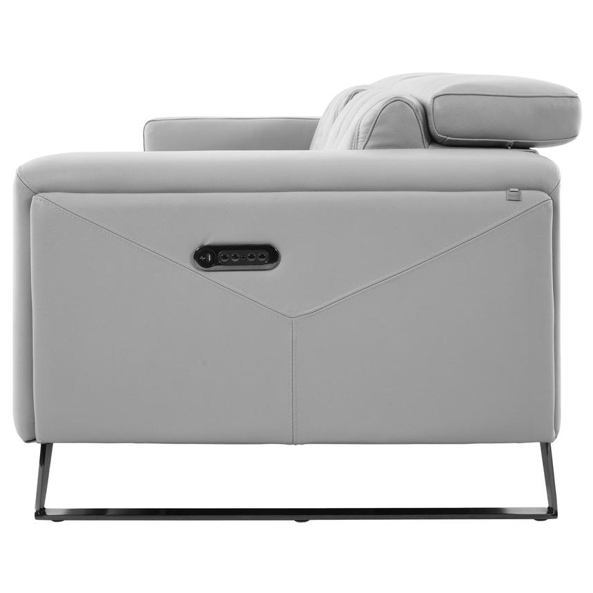 Anchi Silver Leather Power Reclining Sofa alternate image, 4 of 12 images.