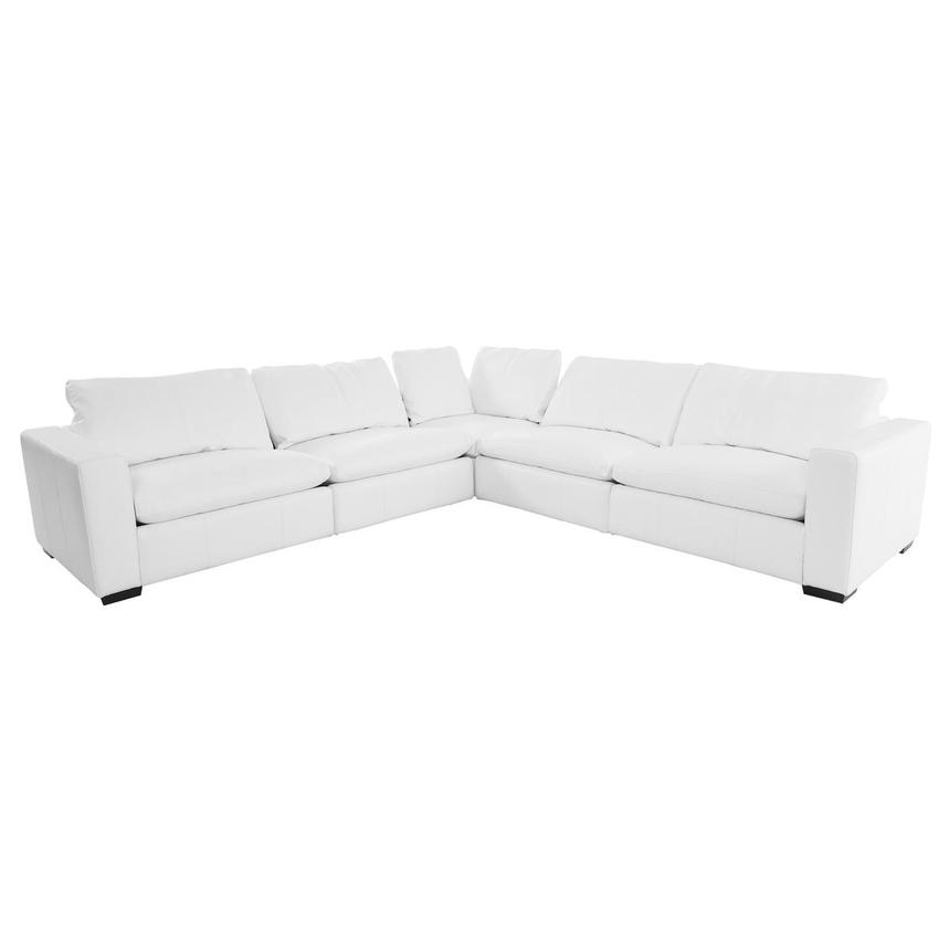 Danny Leather Corner Sofa with 5PCS/2 Armless Chairs  main image, 1 of 7 images.