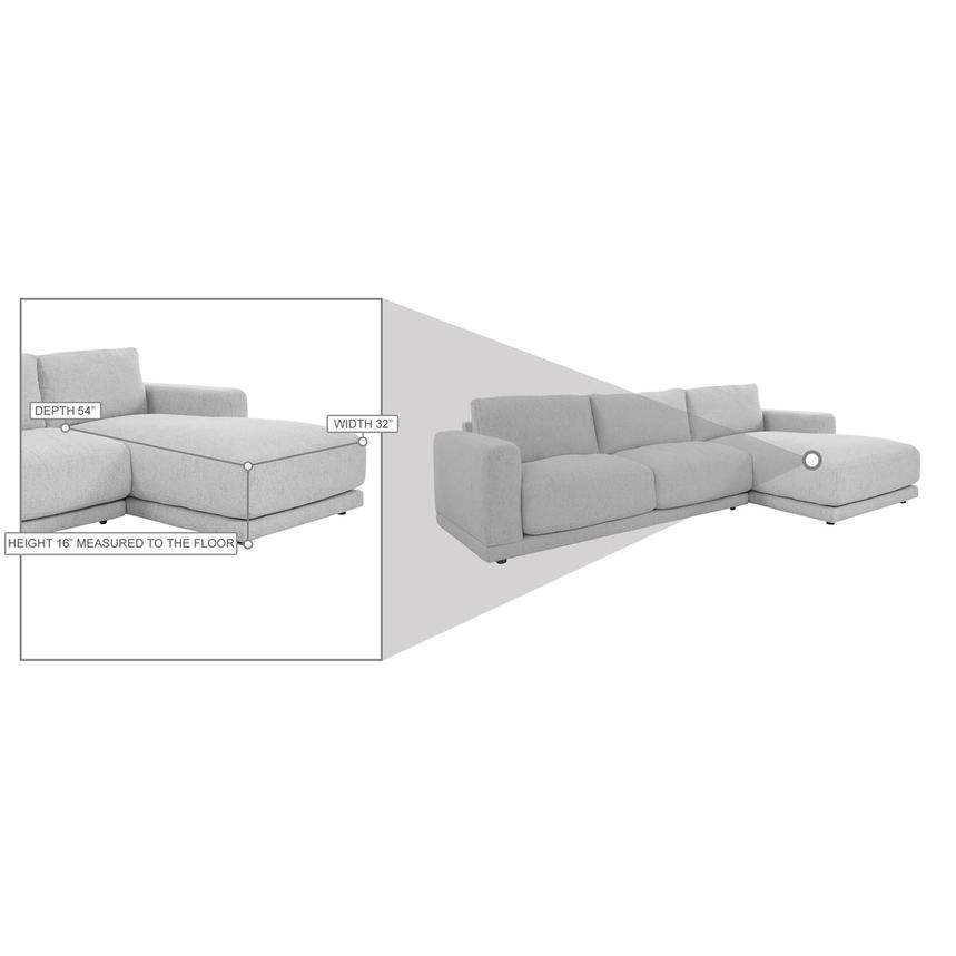 Nathaniel Gray Corner Sofa w/Right Chaise  alternate image, 10 of 10 images.
