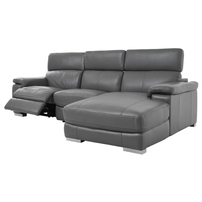 Charlie Gray Corner Sofa w/Right Chaise alternate image, 4 of 12 images.
