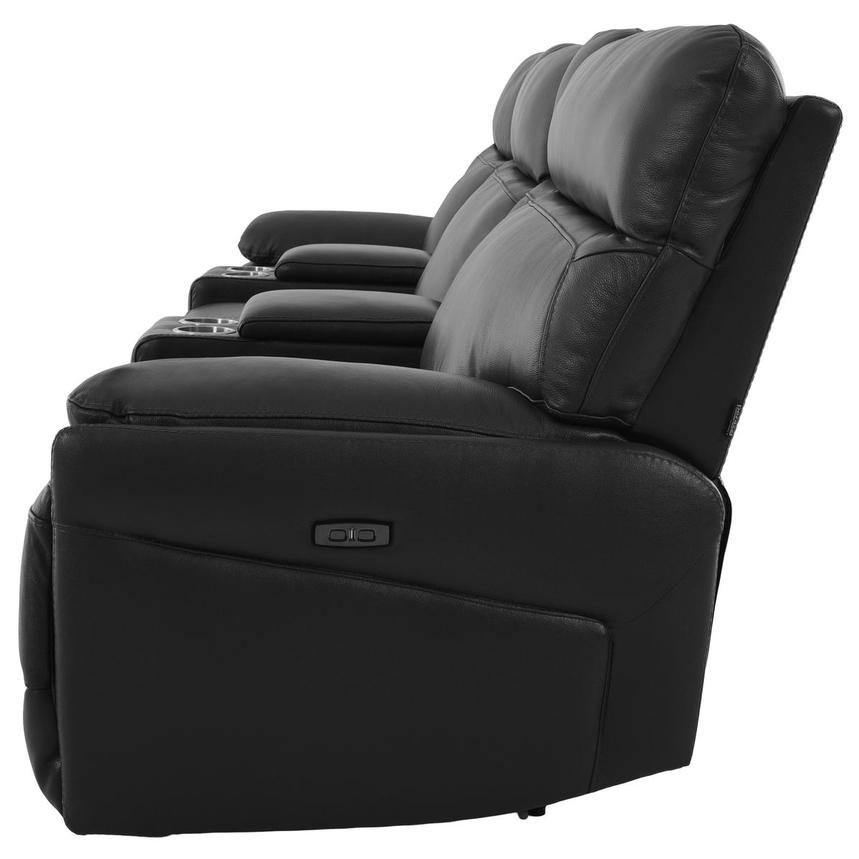 Benz Dark Gray Home Theater Leather Seating with 5PCS/2PWR  alternate image, 3 of 11 images.