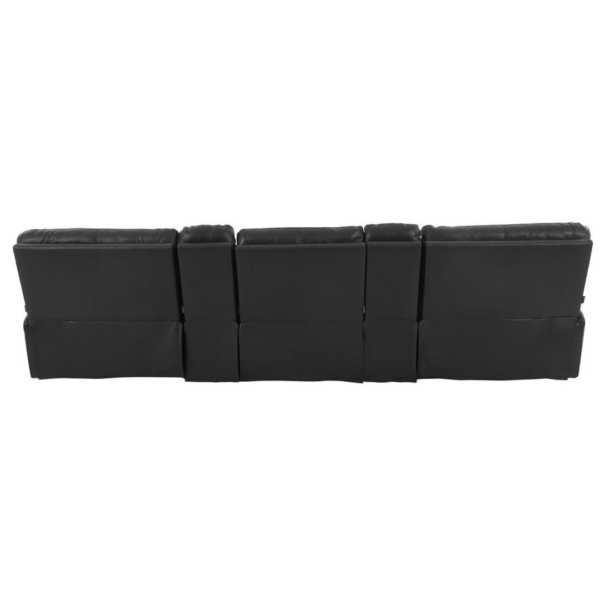 Benz Dark Gray Home Theater Leather Seating with 5PCS/3PWR  alternate image, 4 of 11 images.