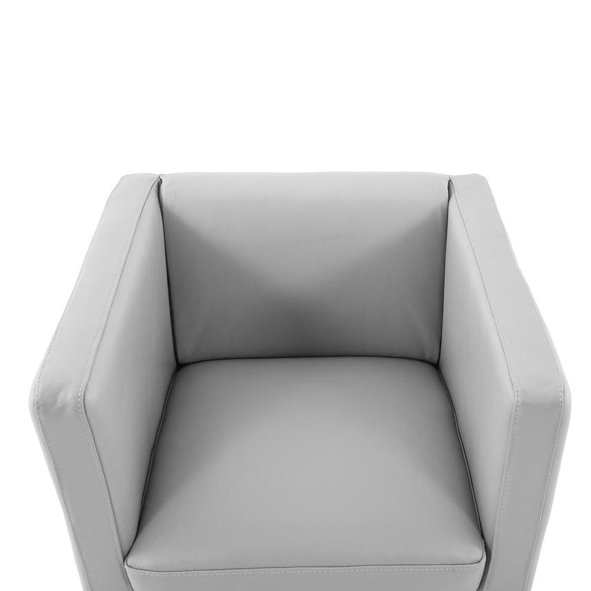 Cute Silver Leather Accent Chair  alternate image, 5 of 9 images.