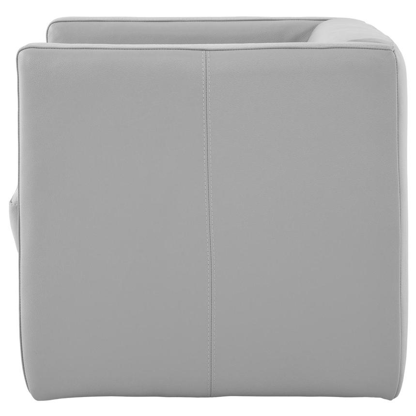 Cute Silver Leather Accent Chair alternate image, 2 of 9 images.