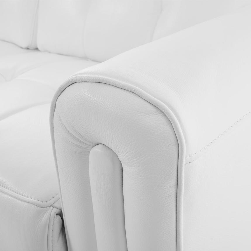 Dolomite White 2PWR Oversized Leather Sofa  alternate image, 9 of 12 images.