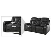 Bruce Power Reclining Leather Sofa w/Console  alternate image, 12 of 12 images.