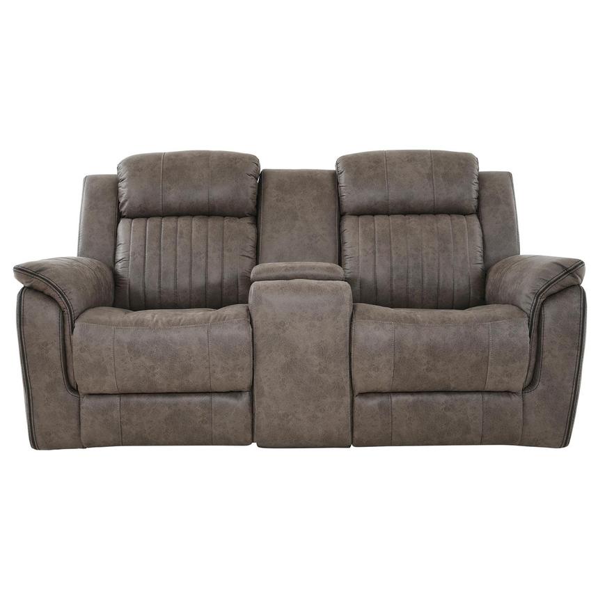 Dart Recliner Sofa w/Console  main image, 1 of 15 images.