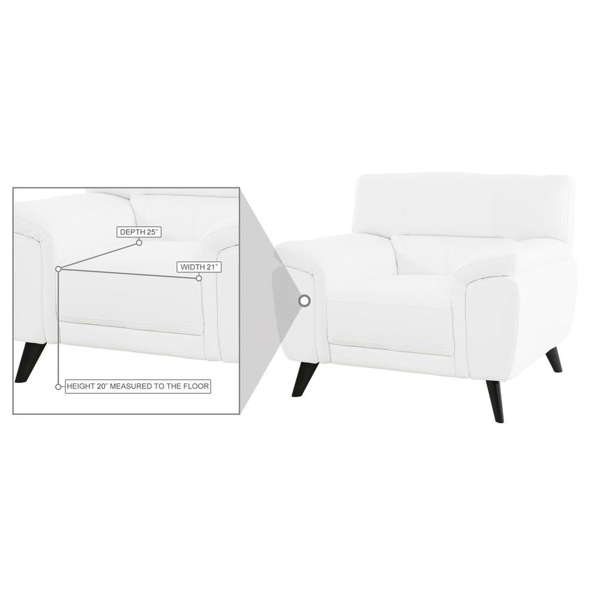 Franco White Leather Chair El Dorado Furniture