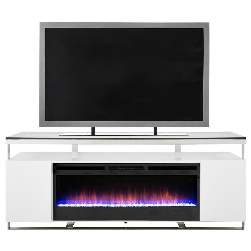 Calypso White Electric Fireplace  main image, 1 of 8 images.