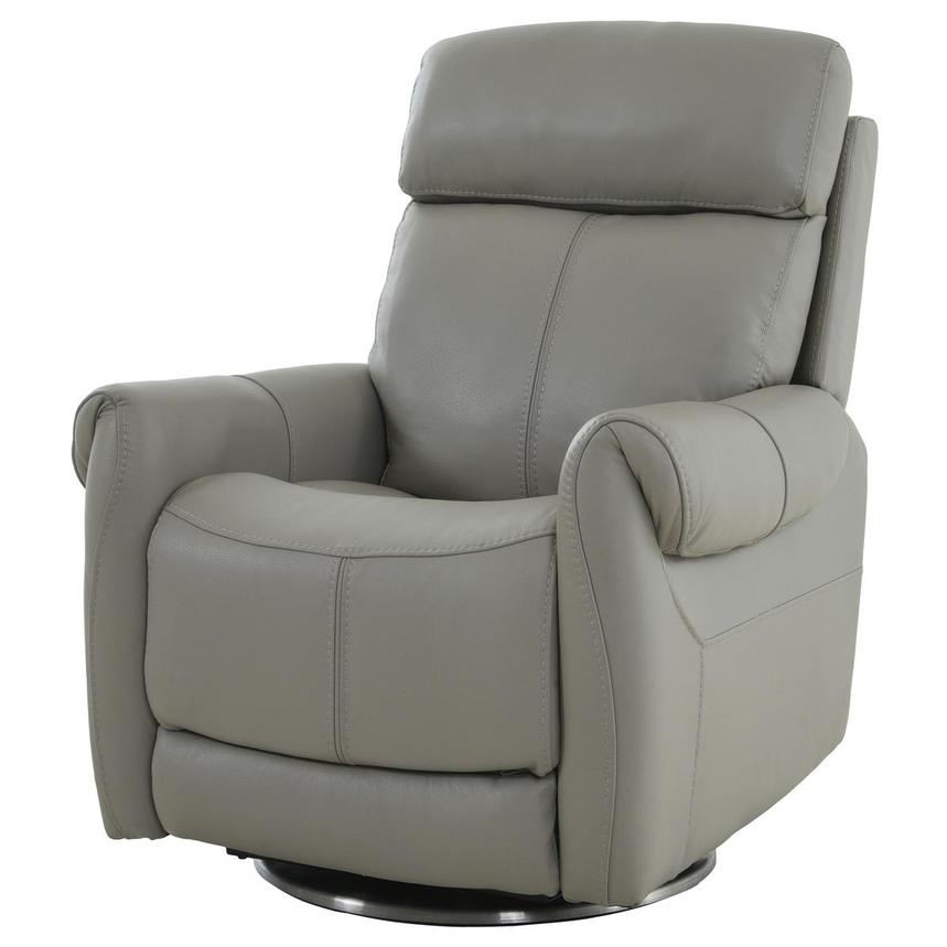 Gray leather power recliner sales
