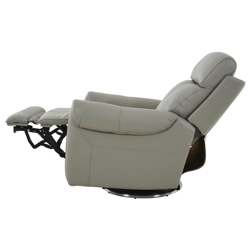 Rogelio Gray Leather Power Recliner alternate image, 4 of 8 images.