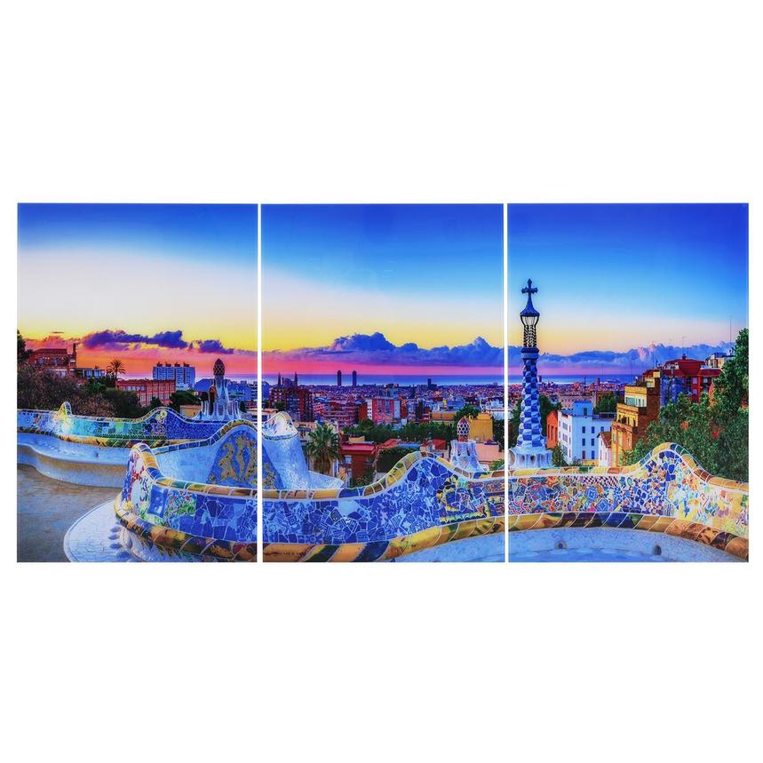 Park Guell Set of 3 Acrylic Wall Art  main image, 1 of 3 images.