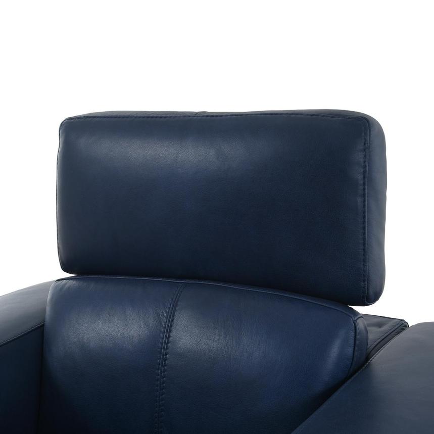 Sid Blue Leather Power Recliner  alternate image, 9 of 13 images.