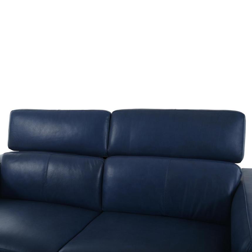 Sid Blue Leather Power Reclining Sofa  alternate image, 9 of 13 images.