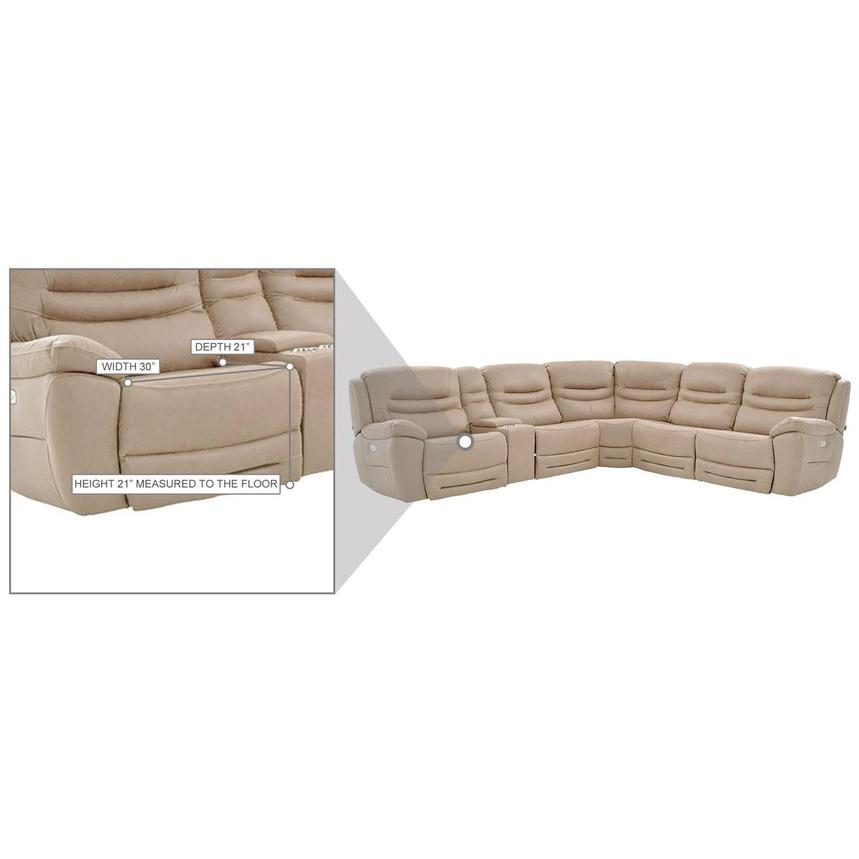 Dan Cream Power Reclining Sectional with 6PCS/2PWR  alternate image, 9 of 9 images.