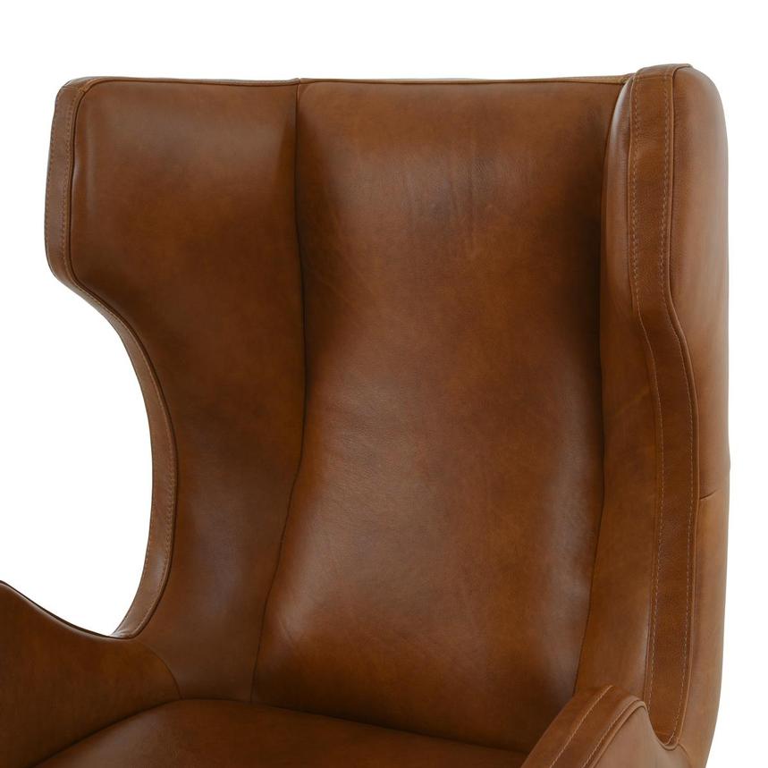 Domenico Brown Leather Accent Chair  alternate image, 6 of 12 images.