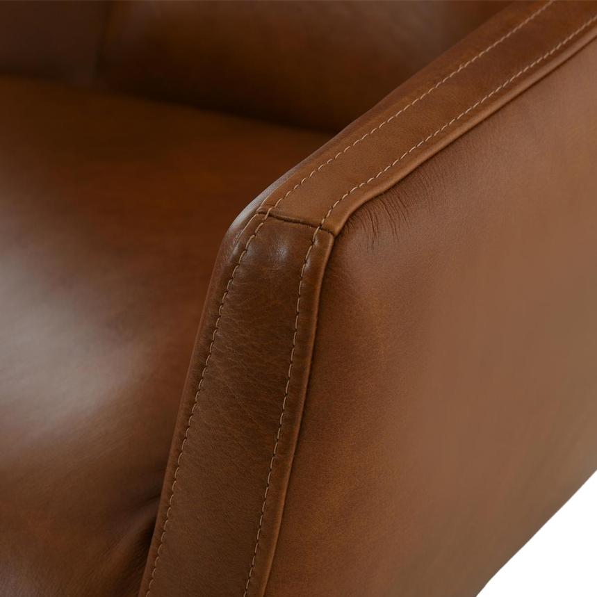 Domenico Brown Leather Accent Chair alternate image, 9 of 12 images.