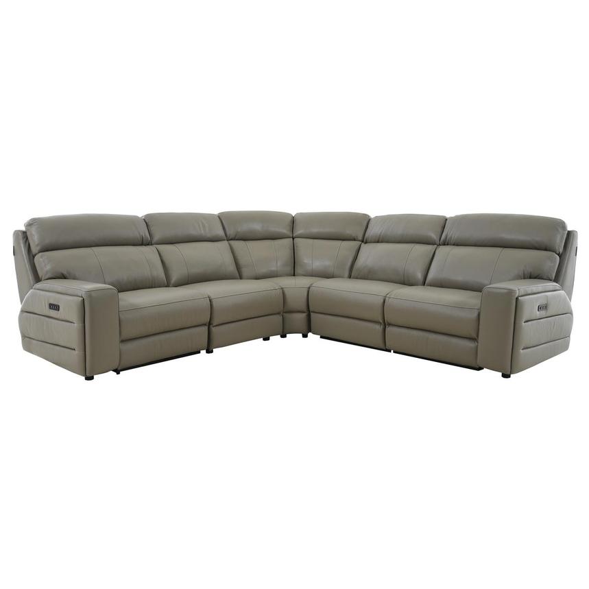Vincenzo Leather Power Reclining Sectional with 5PCS/3PWR  main image, 1 of 12 images.