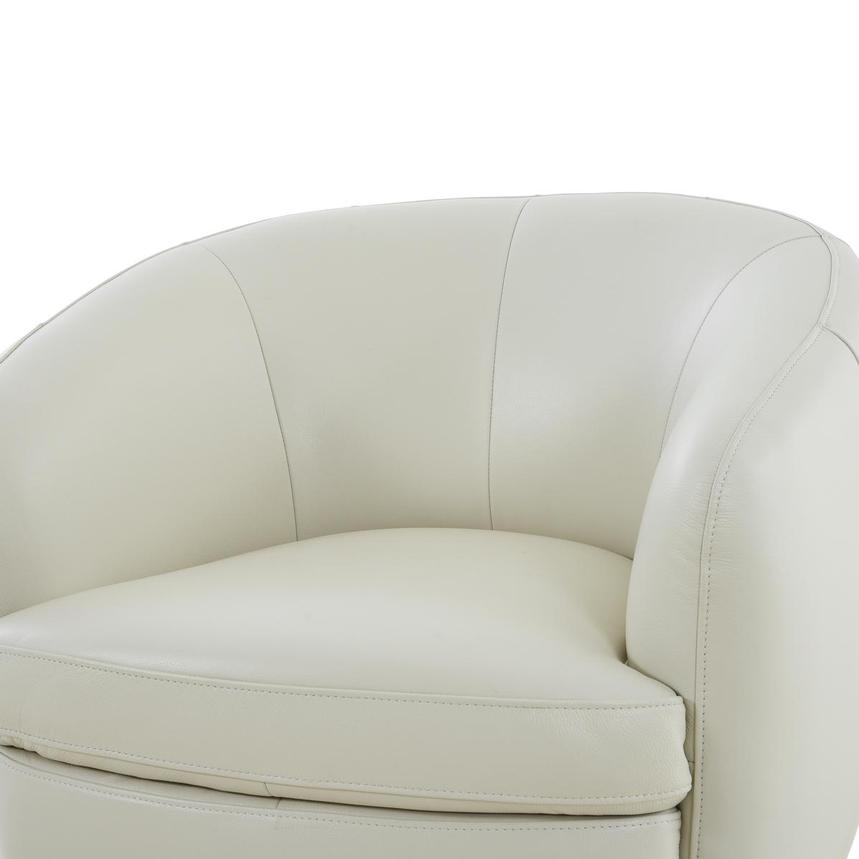 Leyla White Leather Accent Chair  alternate image, 6 of 10 images.