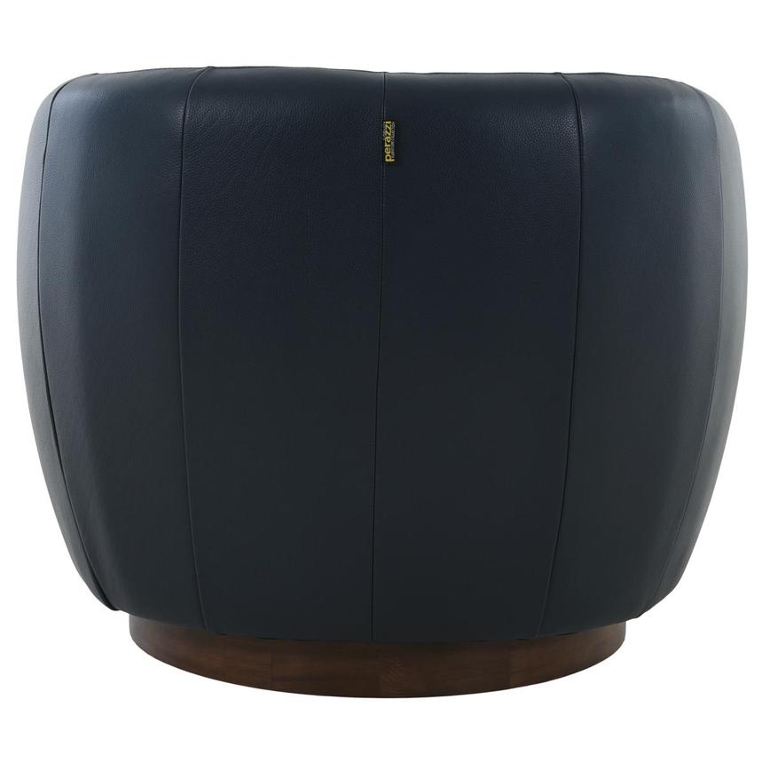 Leyla Blue Leather Accent Chair alternate image, 4 of 9 images.