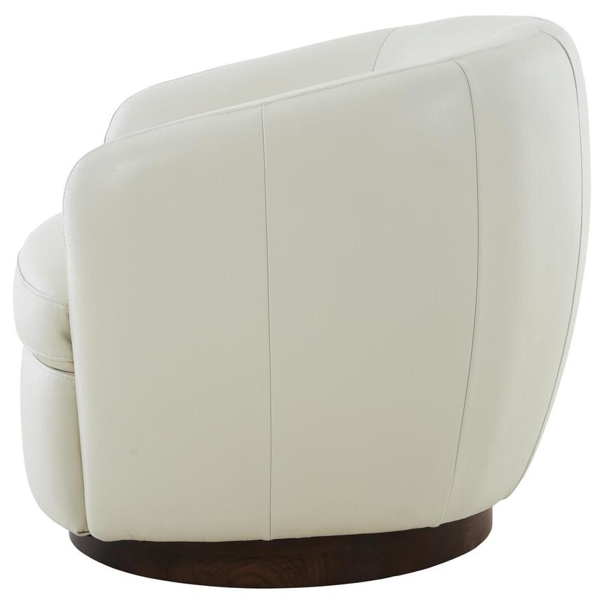 Leyla Cream Leather Accent Chair alternate image, 4 of 10 images.