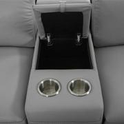 Charlie Light Gray Leather Power Reclining Sectional with 7PCS/3PWR  alternate image, 7 of 15 images.