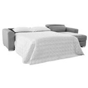 Bay Harbor Silver Leather Sleeper w/Right Chaise  alternate image, 2 of 13 images.