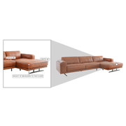 Symphony Leather Sofa w/Right Chaise  alternate image, 13 of 13 images.