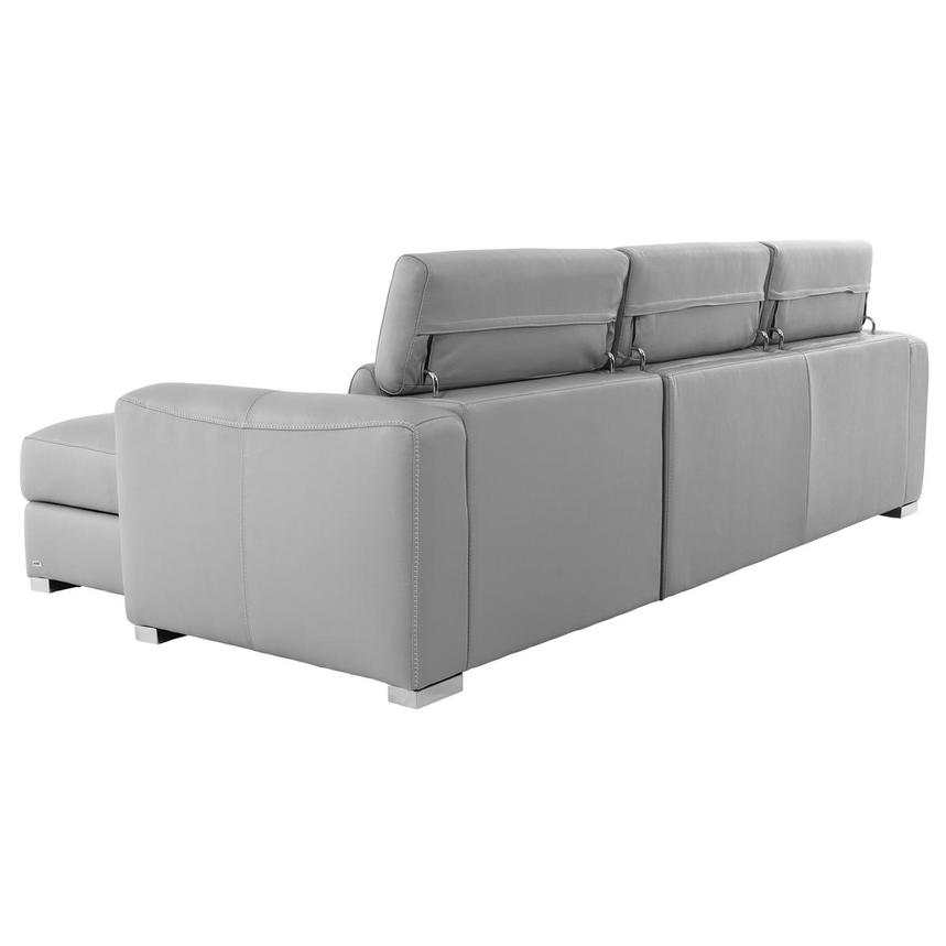 Bay Harbor Silver Leather Sleeper w/Right Chaise alternate image, 4 of 13 images.