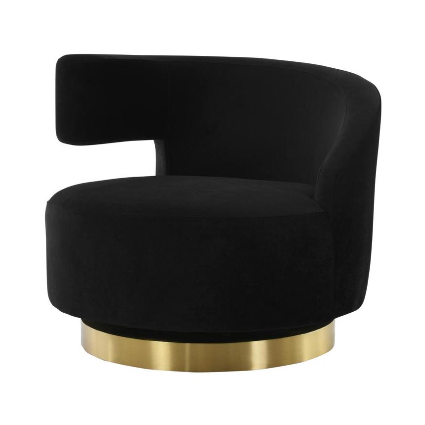 Black velvet best sale swivel chair