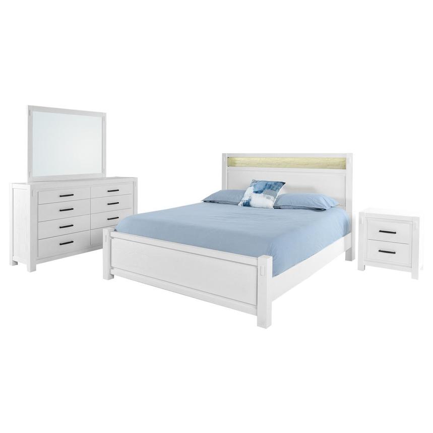 Roca White 4-Piece King Bedroom Set  main image, 1 of 5 images.