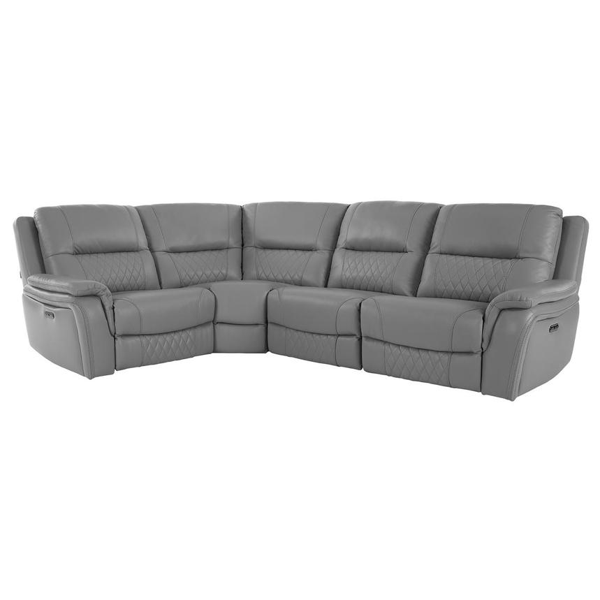 Ivone Leather Power Reclining Sectional with 4PCS/2PWR  main image, 1 of 12 images.