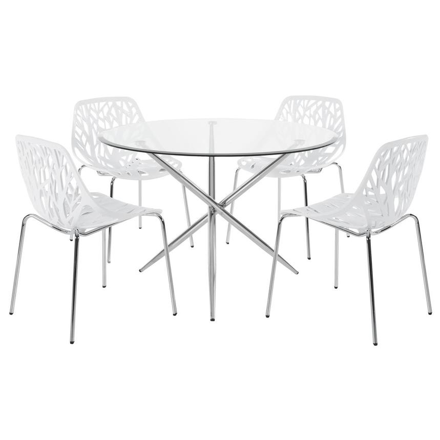 Patricia/ Didi White 5-Piece Dining Set  main image, 1 of 10 images.