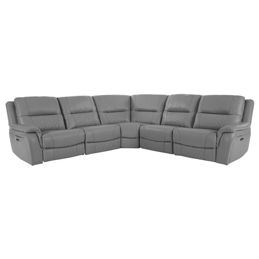 Ivone Leather Power Reclining Sectional with 5PCS/2PWR  main image, 1 of 12 images.