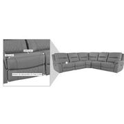 Ivone Leather Power Reclining Sectional with 5PCS/2PWR  alternate image, 13 of 13 images.