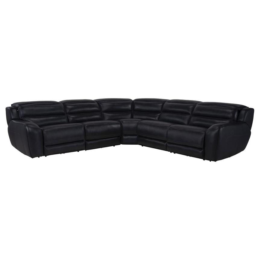 Genuine leather discount power reclining sectional