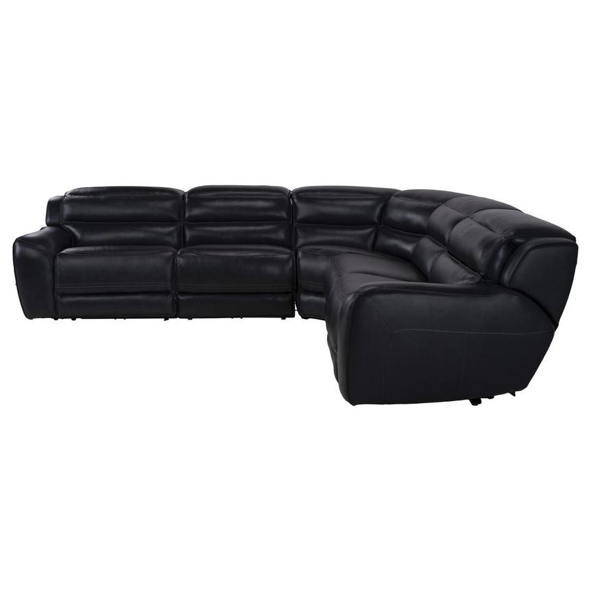Cosmo II Blueberry Leather Power Reclining Sectional with 5PCS/2PWR alternate image, 4 of 10 images.