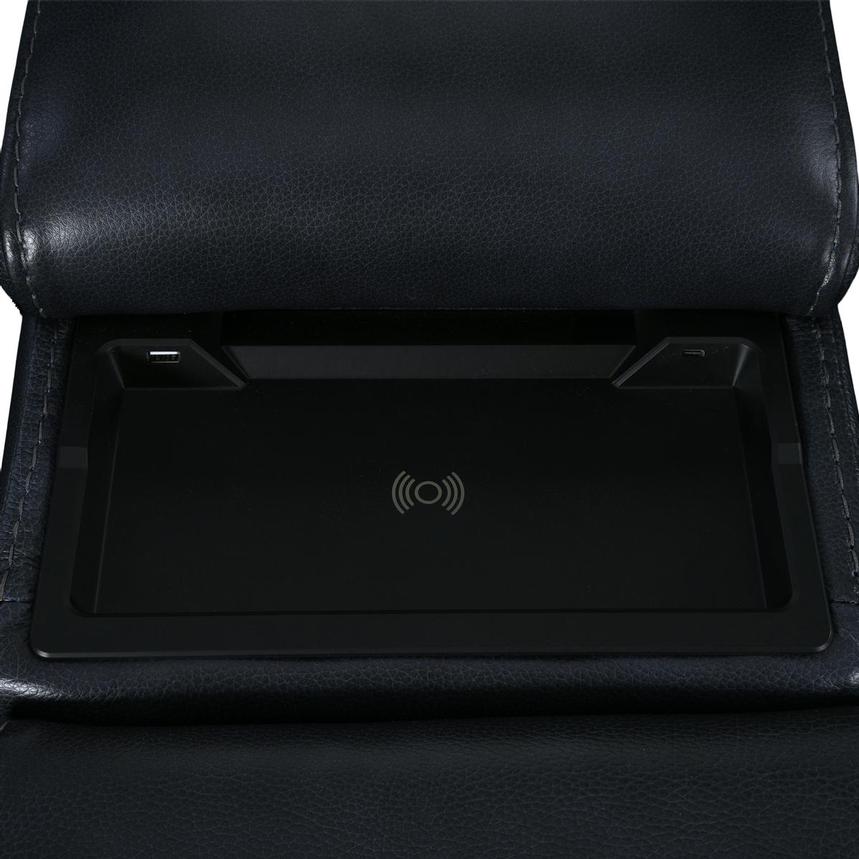 Cosmo II Blueberry Leather Power Reclining Sectional with 6PCS/2PWR  alternate image, 8 of 14 images.