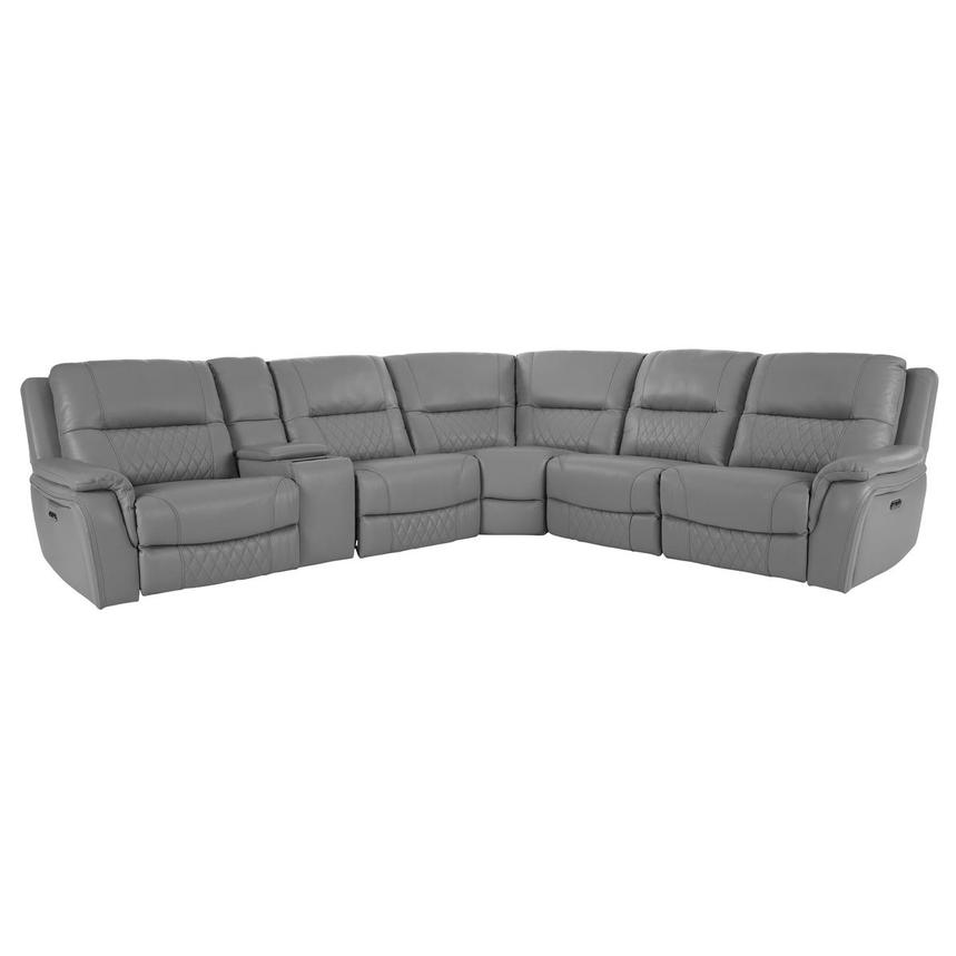 Ivone Leather Power Reclining Sectional with 6PCS/2PWR main image, 1 of 17 images.