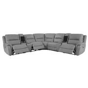 Ivone Leather Power Reclining Sectional with 7PCS/3PWR  alternate image, 3 of 18 images.